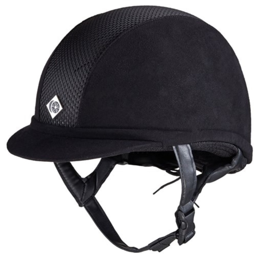 Charles Owen AYR8 PLUS Riding Show Helmet 6 7/8 56 cm Black Equestrian